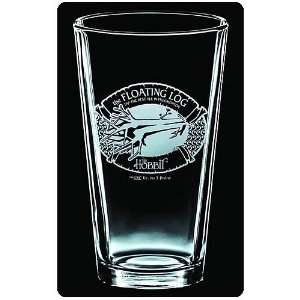  The Hobbit Floating Log Premium Etched Pint Glass 2 Pack 