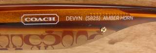 Authentic COACH Devyn Sunglasses S825 Amber Horn *NEW*  