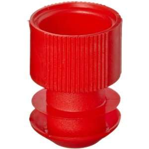  276155 000R Red Polyethylene Test Tube Stopper/Cap for 15 17mm Test 