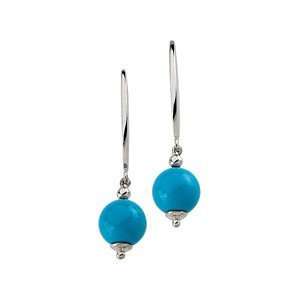  Sterling Silver Turquoise Earrings: Jewelry