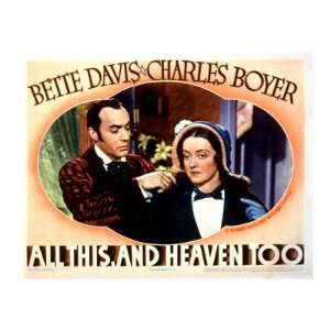  All This and Heaven Too, Charles Boyer, Bette Davis, 1940 