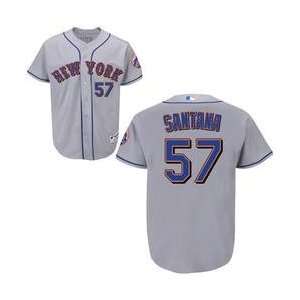  New York Mets Authentic Johan Santana Road Jersey   Grey 40 