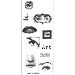   Studio 490 Cling Rubber Stamp Set, An Eye For Art Arts, Crafts