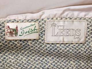Vintage Pale Gray Irish Tweed Coat 1950s Leeds S L  