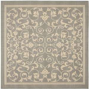   Natural Indoor/Outdoor Square Area Rug, 7 Feet 10 Inch