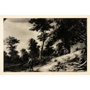  1939 Photogravure Adriaen Brouwer Landscape Forest Woods 