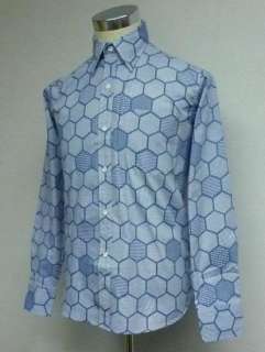 This is a hexagen patchwork style shirt. It has six different type of 