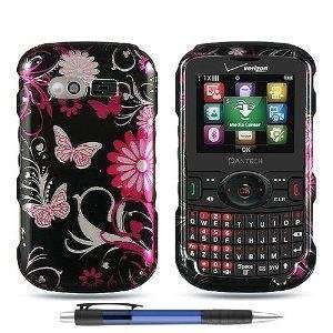  Pink Butterfly Flower On Black Premium Design Protector 