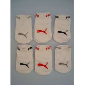   Puma Infant Toddler Baby Boys Runner Socks, 6 Pair, Size 2   4T Baby