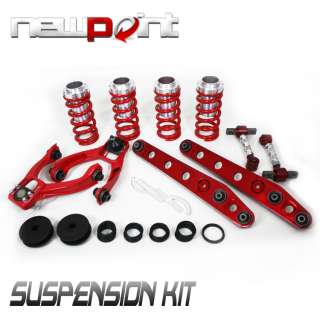 LOWER CONTROL ARM+COILOVER SPRING+CAMBER KIT EJ EK RED  