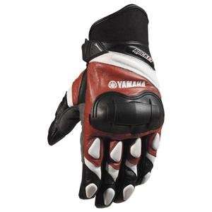  Joe Rocket Yamaha Leather Champion Gloves   Small/Red 
