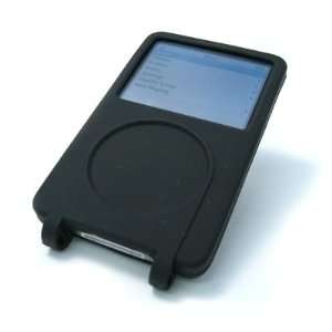  Solid Black Silicone Case for the Apple Ipod Video 60GB 