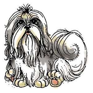  Shih Tzu   Unmounted Rubber Stamps: Arts, Crafts & Sewing