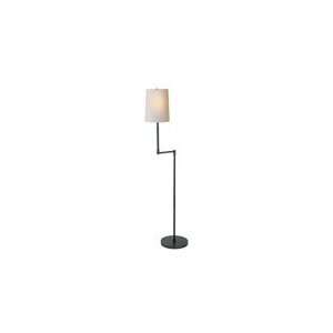 Thomas OBrien Ziyi Pivoting Floor Lamp in Bronze with Natural Paper 