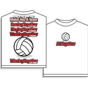  WIN TOGETHER VOLLEYBALL T SHIRT LARGE NEW Sports 
