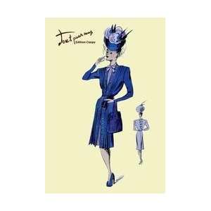  Pleated Dress with Hat and Vail 12x18 Giclee on canvas 