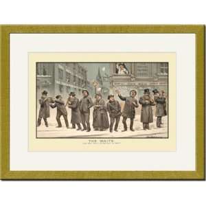  Gold Framed/Matted Print 17x23, The Waits!: Home & Kitchen