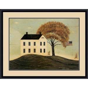  House with Flag by Warren Kimble   Framed Artwork: Home 
