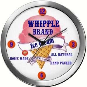  WHIPPLE 14 Inch Ice Cream Metal Clock Quartz Movement 