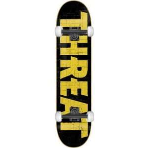  Threat Tape Complete Skateboard   7.62 Yellow Veneer w 
