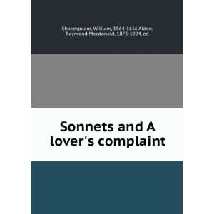   complaint, William Alden, Raymond Macdonald, Shakespeare Books