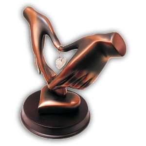  Two Hands of Love in Bronze like Finish
