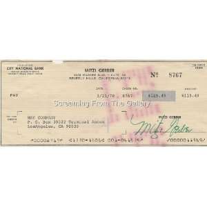 MITZI GAYNOR HAND SIGNED CHECK AUTOGRAPHED
