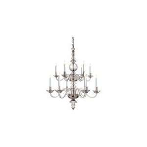 Chart House George II Two Tier Crystal Chandelier in Crystal by Visual 