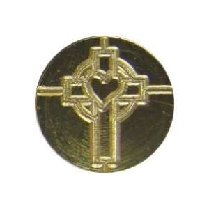  Cross with Heart (brass) Wax Seal Stamp