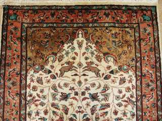 TREE OF LIFE LIVE HAND KNOTTED RUG WOOL SILK CARPET 6x4  