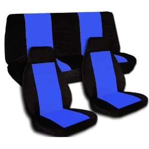 Complete set of seat covers. Black and blue car seat covers for the 