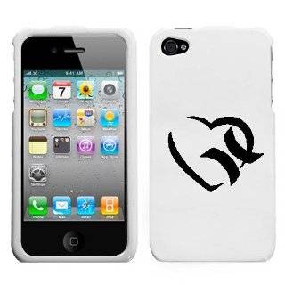 APPLE IPHONE 4 4G BLACK HURLEY HEART ON A WHITE HARD CASE COVER