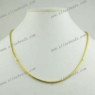 5X Golden Alloy 18 Chain Necklace Fit Charm Beads  