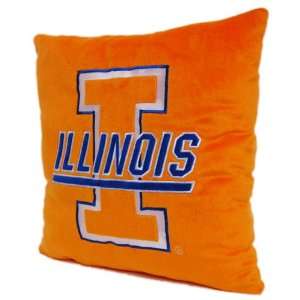  Illinois Fighting Illini NCAA 16 Square Throw Pillow 