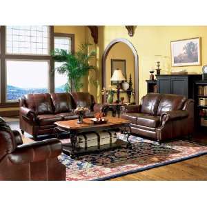  Princeton Top Grain Leather Sofa Set
