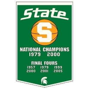  Michigan State Spartans NCAA Dynasty Banner (24x36 