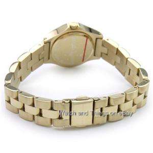 225 NEW MARC BY MARC JACOBS WHITE AND GOLD TONED MINI BLADE LADIES 