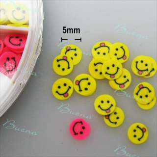   3D Polymer Clay Smiley Faces Fimo Slice for Nail Art 180pcs  