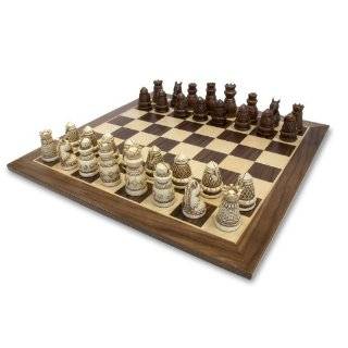   Medieval Times In Clear Base Chess Set, King:3 1/2 inch: Toys & Games