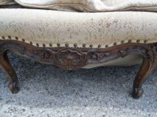   Victorian Solid Wood Sofa Couch Frame   Needs New Uphostery  