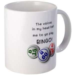  VOICES IN MY HEAD Bingo Fan 11oz Ceramic Coffee Cup Mug 
