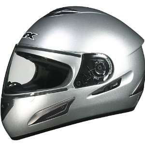   FX 100 Full Face Motorcycle Helmet w/Inner Shield Silver: Automotive