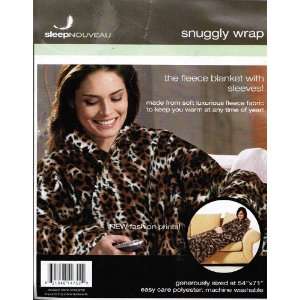  Sleepnouvea Snuggly Wrap Fleece Blanket with Sleeves 