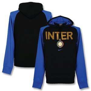 09 10 Inter Milan Graphic Cover Up Hoodie   Black:  Sports 