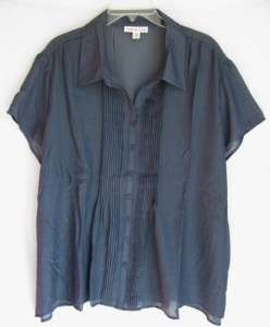 Coldwater Creek Semi Sheer Summer Weight Pintucked Blouse   COLORS 