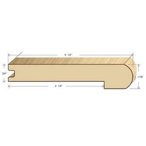  96 Solid Hardwood Unfinished Ipe Stair Nose for 3/4 