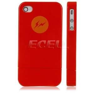    Ecell   RED HARD BACK CASE COVER FOR iPHONE 4 4G Electronics