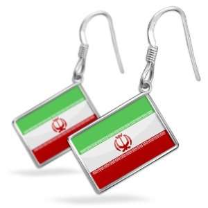  Earrings Iran Flag with French Sterling Silver Earring 