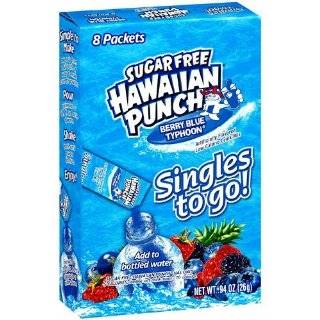 Sugar Free Hawaiian Punch Brry Blue Typhoon Singles to Go 8packets( 4 