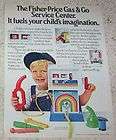 1984 ad page   Fisher Price gas pump CUTE little boy  1  Page toy 